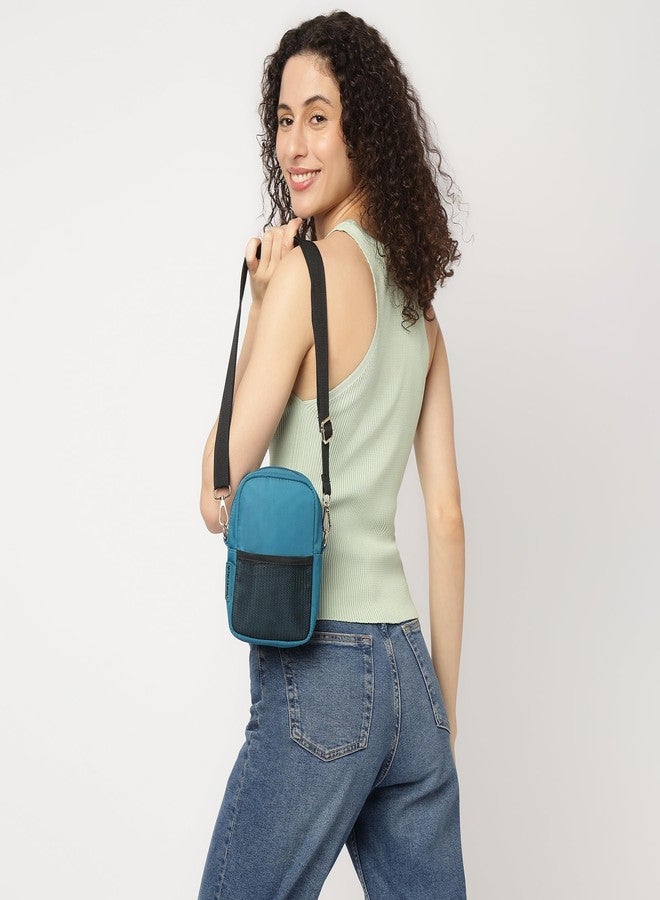 Fastrack Teal Blue Crossbody Sling Bag for Girls - Image 2